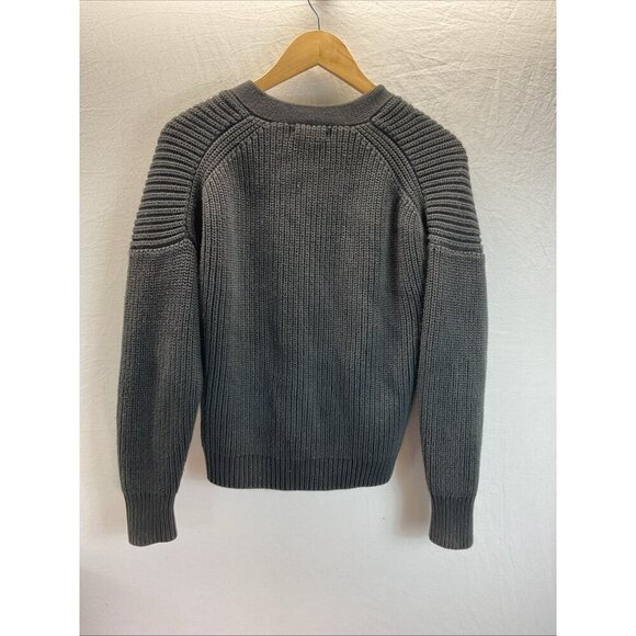 Tradlands Shelter Cardigan Grandpa Sweater dark Gray Womens XXS boxy - Picture 3 of 9